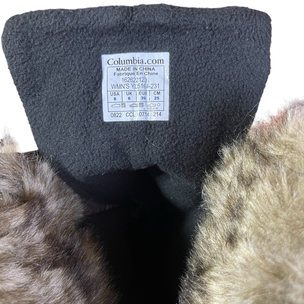 Columbia Ice Maiden‎ II Winter Snow Boots Black Quilted Faux Fur Women’s 8 - Picture 7 of 8